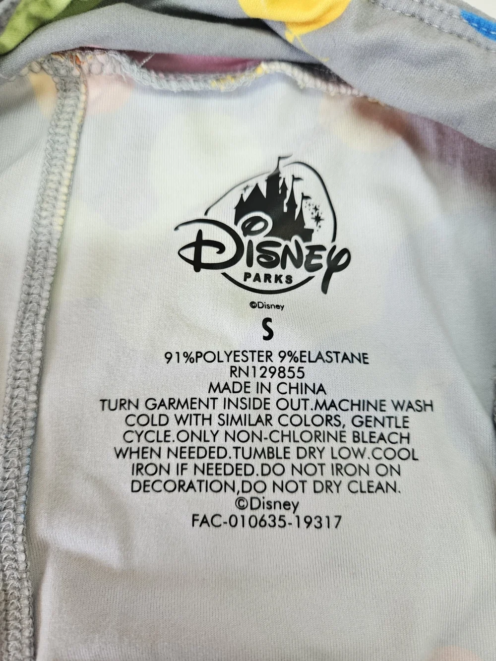 Disney Parks Mickey Mouse Colorful Gray Balloon Leggings Women's Small